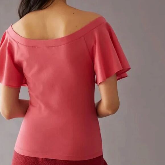 Anthropologie Maeve Off-The-Shoulder Flutter Top - New - Small - Picture 4 of 6